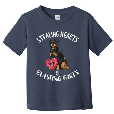 Stealing Hearts Blasting Farts Rottweiler Valentines Day Toddler T-Shirt