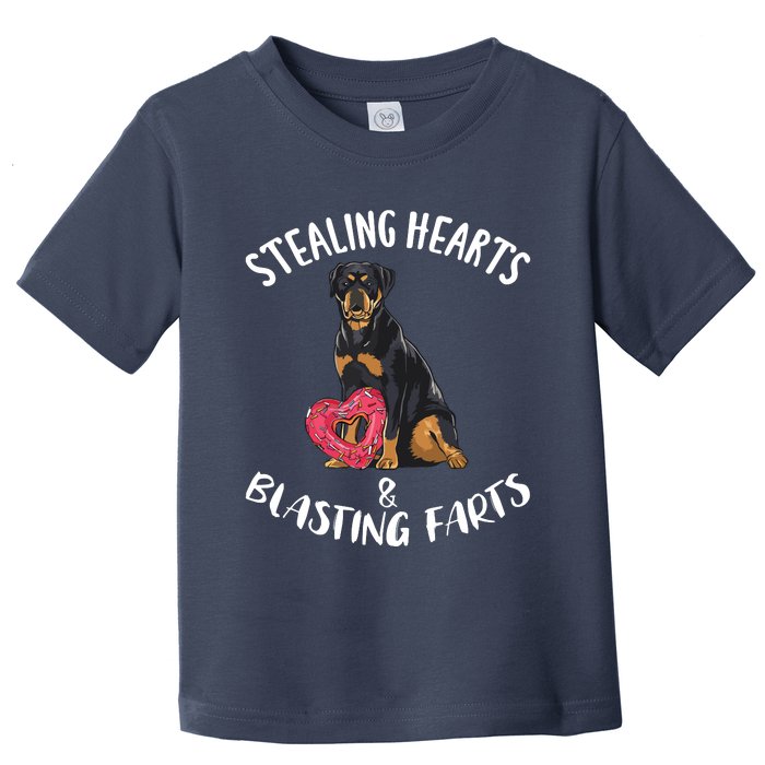 Stealing Hearts Blasting Farts Rottweiler Valentines Day Toddler T-Shirt