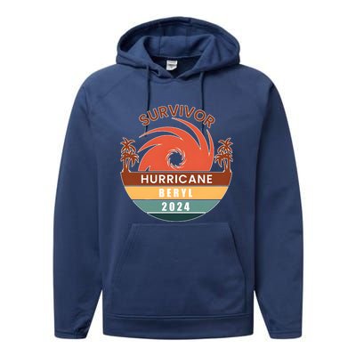 Survivor Hurricane Beryl 2024 Performance Fleece Hoodie