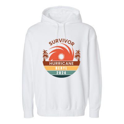 Survivor Hurricane Beryl 2024 Garment-Dyed Fleece Hoodie