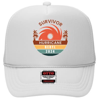 Survivor Hurricane Beryl 2024 High Crown Mesh Back Trucker Hat