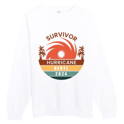 Survivor Hurricane Beryl 2024 Premium Crewneck Sweatshirt