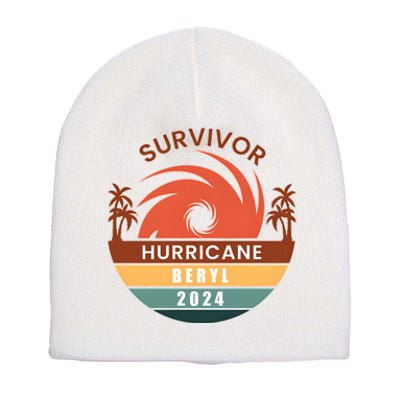 Survivor Hurricane Beryl 2024 Short Acrylic Beanie