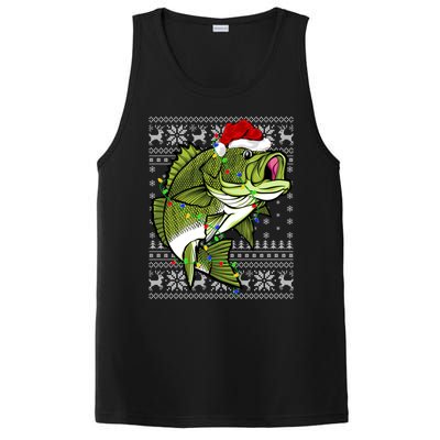 Santa Hat Bass Fish Xmas Lighting Ugly Bass Christmas Gift PosiCharge Competitor Tank