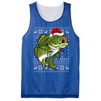 Santa Hat Bass Fish Xmas Lighting Ugly Bass Christmas Gift Mesh Reversible Basketball Jersey Tank