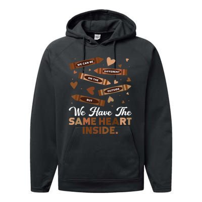 Same Heart Black History Month Juneteenth African Pride Performance Fleece Hoodie