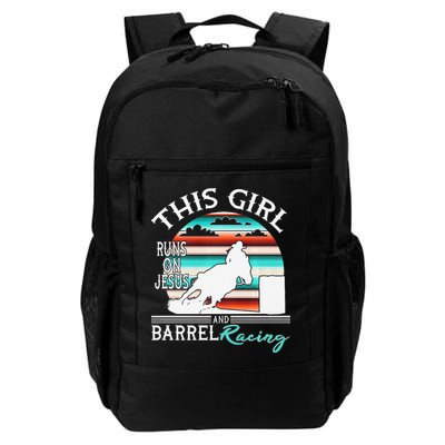 Serape Horse Barrel Racing This Girl Runs On Jesus Rodeo Premium Backpack