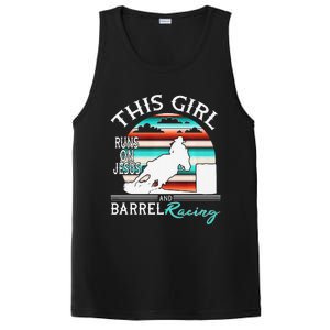 Serape Horse Barrel Racing This Girl Runs On Jesus Rodeo Premium PosiCharge Competitor Tank