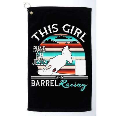 Serape Horse Barrel Racing This Girl Runs On Jesus Rodeo Premium Golf Towel