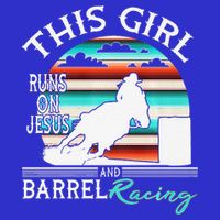 Serape Horse Barrel Racing This Girl Runs On Jesus Rodeo Premium T-Shirt