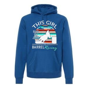 Serape Horse Barrel Racing This Girl Runs On Jesus Rodeo Premium Premium Hoodie