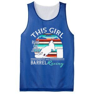 Serape Horse Barrel Racing This Girl Runs On Jesus Rodeo Premium Mesh Reversible Basketball Jersey Tank