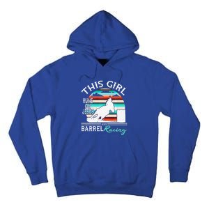 Serape Horse Barrel Racing This Girl Runs On Jesus Rodeo Premium Tall Hoodie