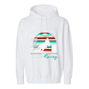 Serape Horse Barrel Racing This Girl Runs On Jesus Rodeo Premium Garment-Dyed Fleece Hoodie