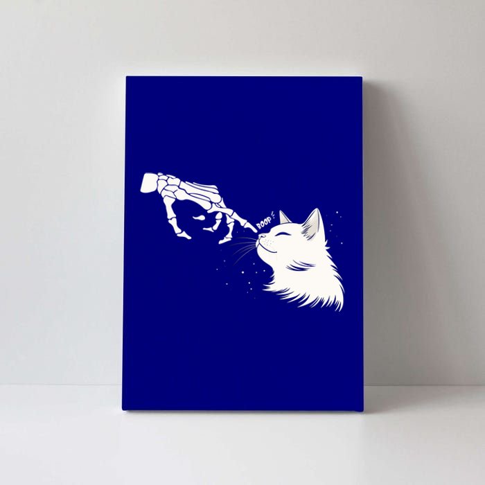 Skeleton Hands Boop A Happy Cat Great Gift Canvas