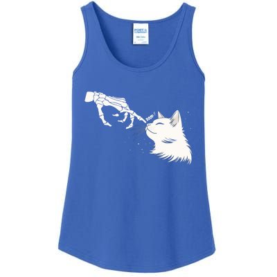 Skeleton Hands Boop A Happy Cat Great Gift Ladies Essential Tank