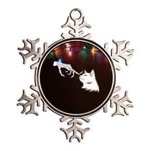 Skeleton Hands Boop A Happy Cat Great Gift Metallic Star Ornament