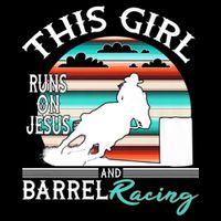 Serape Horse Barrel Racing This Girl Runs On Jesus Rodeo 16 in Basic Backpack