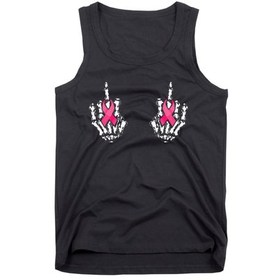 Skeleton Hand Breast Cancer Awareness Tank Top