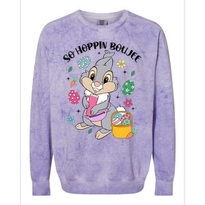 So Hopping Boujee Bunny Easter Colorblast Crewneck Sweatshirt