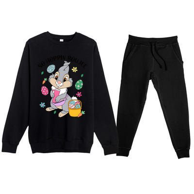 So Hopping Boujee Bunny Easter Premium Crewneck Sweatsuit Set