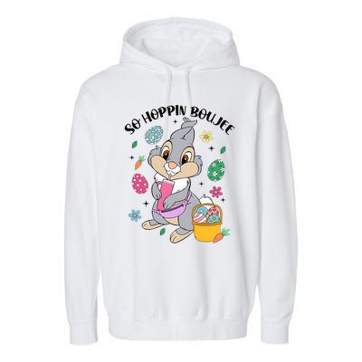 So Hopping Boujee Bunny Easter Garment-Dyed Fleece Hoodie