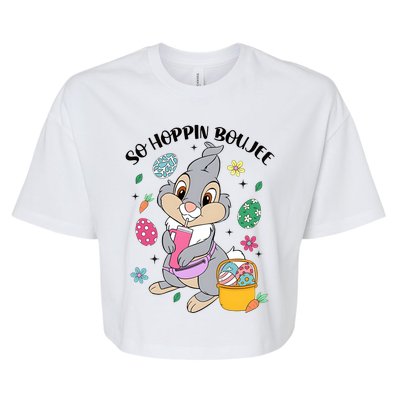 So Hopping Boujee Bunny Easter Bella+Canvas Jersey Crop Tee