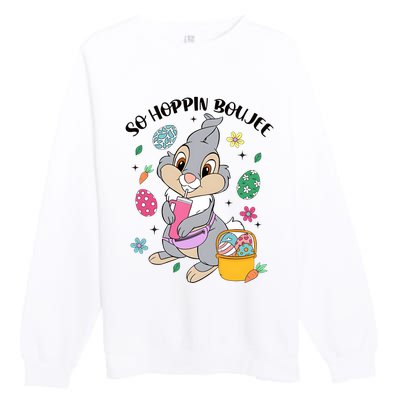 So Hopping Boujee Bunny Easter Premium Crewneck Sweatshirt