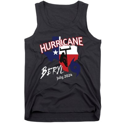 Storm Hurricane Beryl Texas Hurricane Hurricane 2024 Journeyman Linem Tank Top