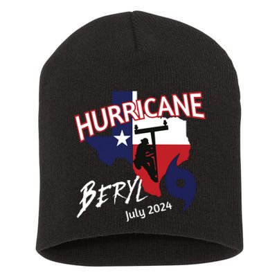 Storm Hurricane Beryl Texas Hurricane Hurricane 2024 Journeyman Linem Short Acrylic Beanie