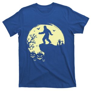 Spooky Halloween Bigfoot Full Moon Sasquatch Cryptid Yeti T-Shirt