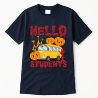 Spooky Halloween Bus Operator Student Driver Hello Students Tall T-Shirt