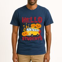 Spooky Halloween Bus Operator Student Driver Hello Students Tall T-Shirt