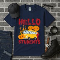 Spooky Halloween Bus Operator Student Driver Hello Students Tall T-Shirt