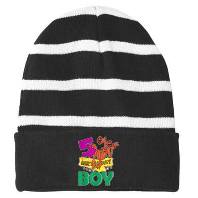 Siren Head Birthday Striped Beanie with Solid Band