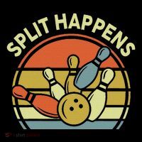Split Happens Bowling Funny Vintage Dad Women Women's T-Shirt