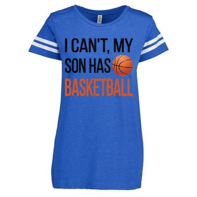 Son Has Basketball Mom Basketball Player Mom Gift Enza Ladies Jersey Football T-Shirt