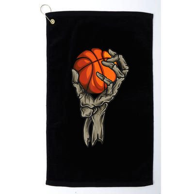 Skeleton Hand Basketball Funny Halloween Platinum Collection Golf Towel