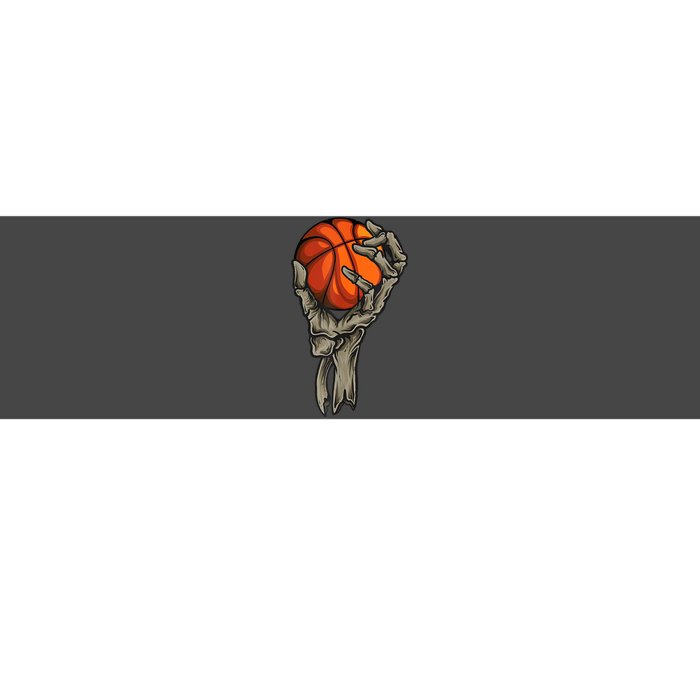 Skeleton Hand Basketball Funny Halloween Bumper Sticker