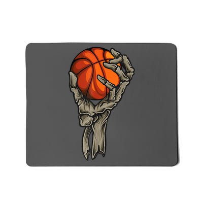 Skeleton Hand Basketball Funny Halloween Mousepad