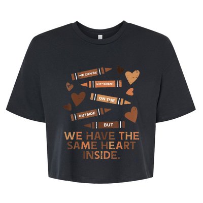 Same Heart Black History Month African American Bella+Canvas Jersey Crop Tee