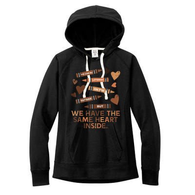 Same Heart Black History Month African American Women's Fleece Hoodie