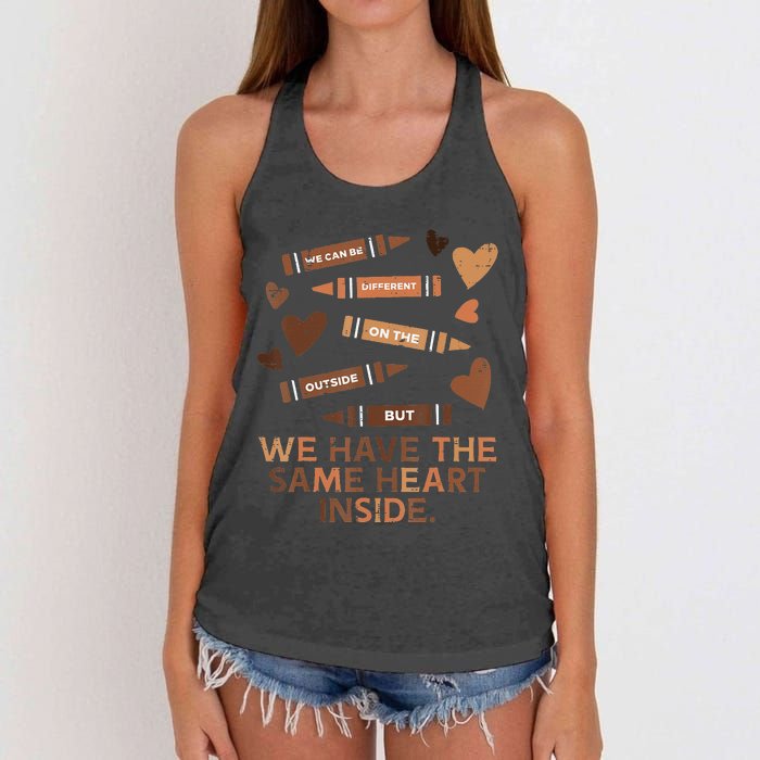 Same Heart Black History Month African American Women's Knotted Racerback Tank