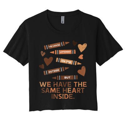 Same Heart Black History Month African American Women's Crop Top Tee