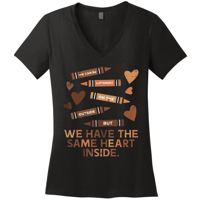 Same Heart Black History Month African American Women's V-Neck T-Shirt