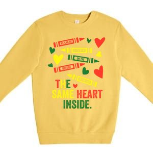 Same Heart Black History Month African American Juneteenth Gift Premium Crewneck Sweatshirt