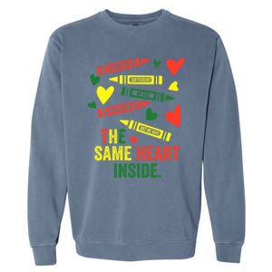 Same Heart Black History Month African American Juneteenth Gift Garment-Dyed Sweatshirt