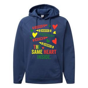 Same Heart Black History Month African American Juneteenth Gift Performance Fleece Hoodie