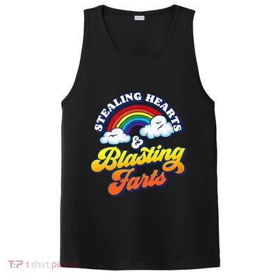Stealing Hearts Blasting Farts Gift Funny Rainbow Valentines Gift PosiCharge Competitor Tank
