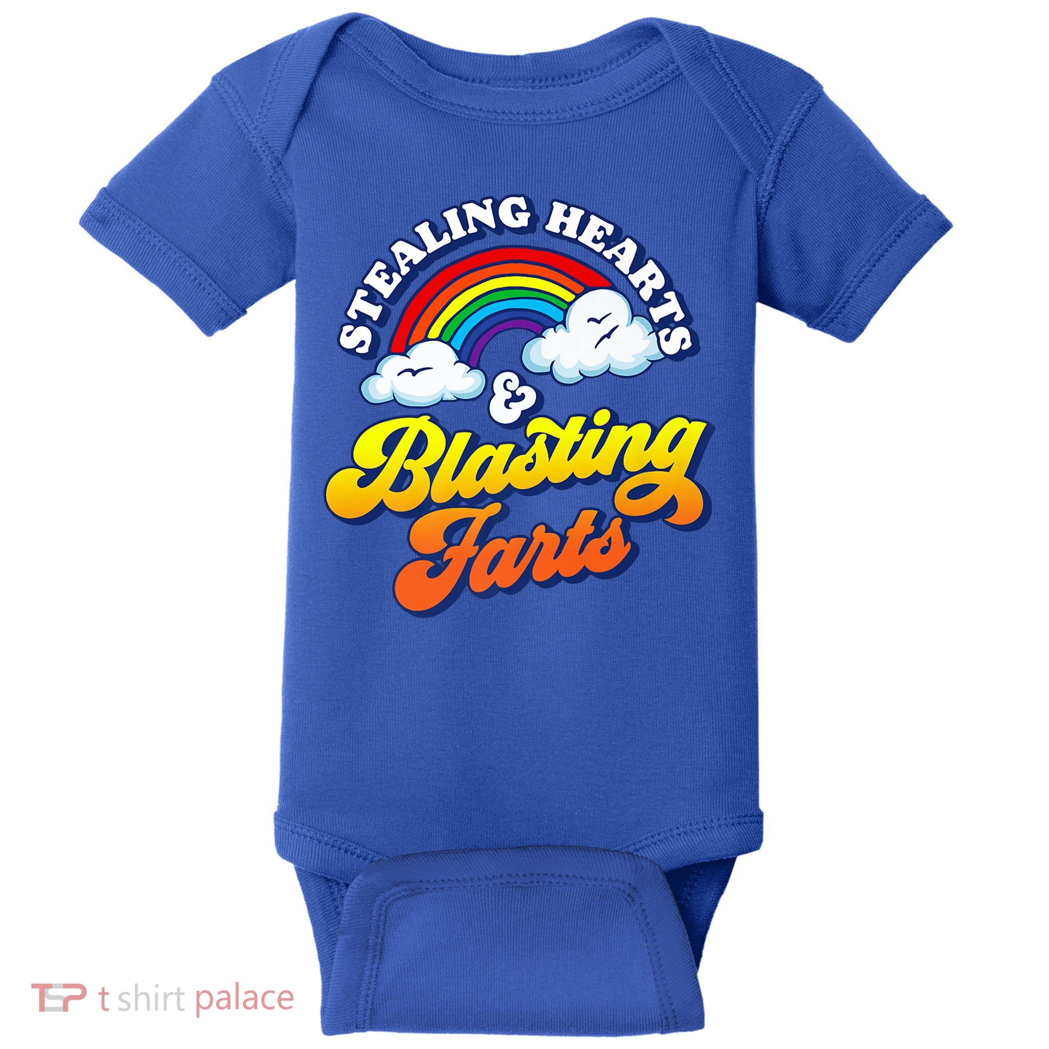 Stealing Hearts Blasting Farts Gift Funny Rainbow Valentines Gift Baby Bodysuit